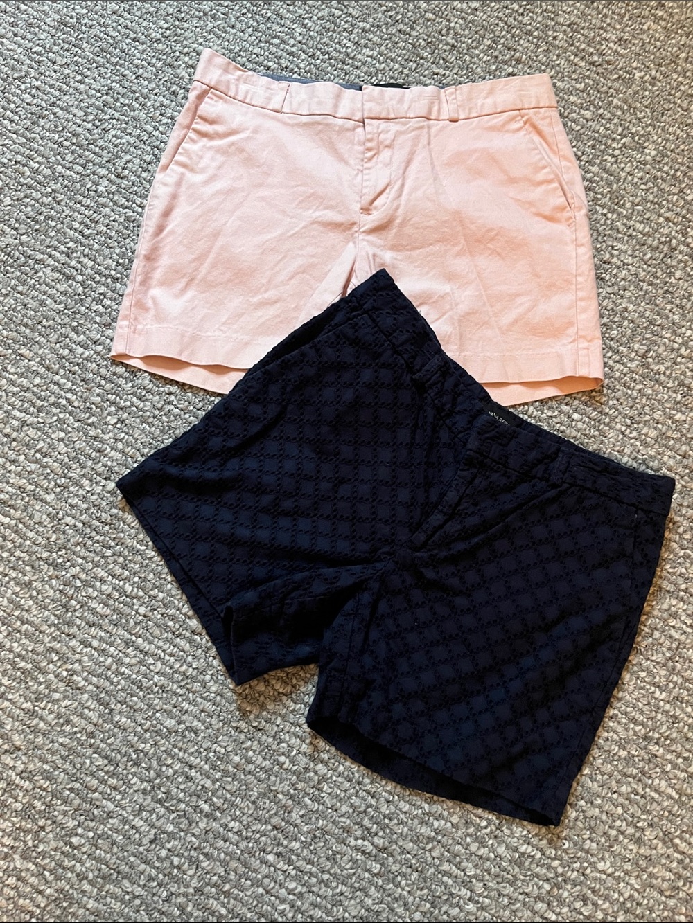 Banana Republic Pink and Navy Women’s Shorts Duo